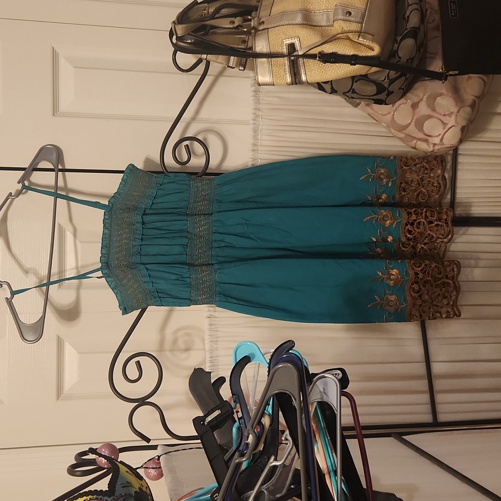 Magic embroidered midi sun dress